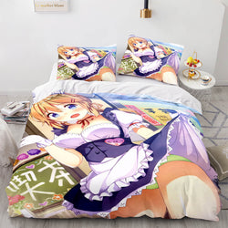 Japan Maid Bedding Set Cosplay Quilt Covers Room Decoration (Online Order Only)