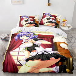 Japan Maid Bedding Set Cosplay Quilt Covers Room Decoration (Online Order Only)