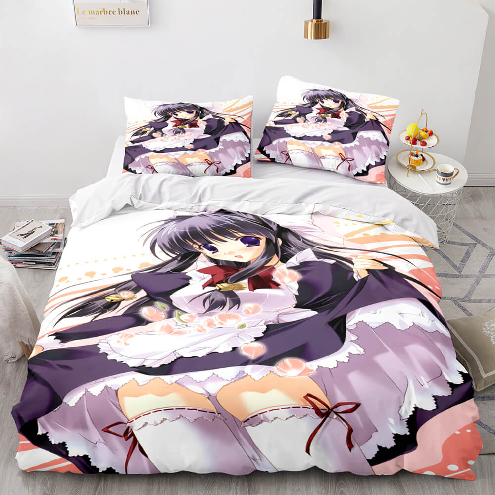 Japan Maid Bedding Set Cosplay Quilt Covers Room Decoration (Online Order Only)
