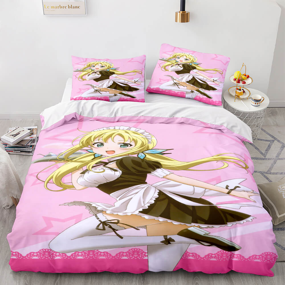 Japan Maid Bedding Set Cosplay Quilt Covers Room Decoration (Online Order Only)
