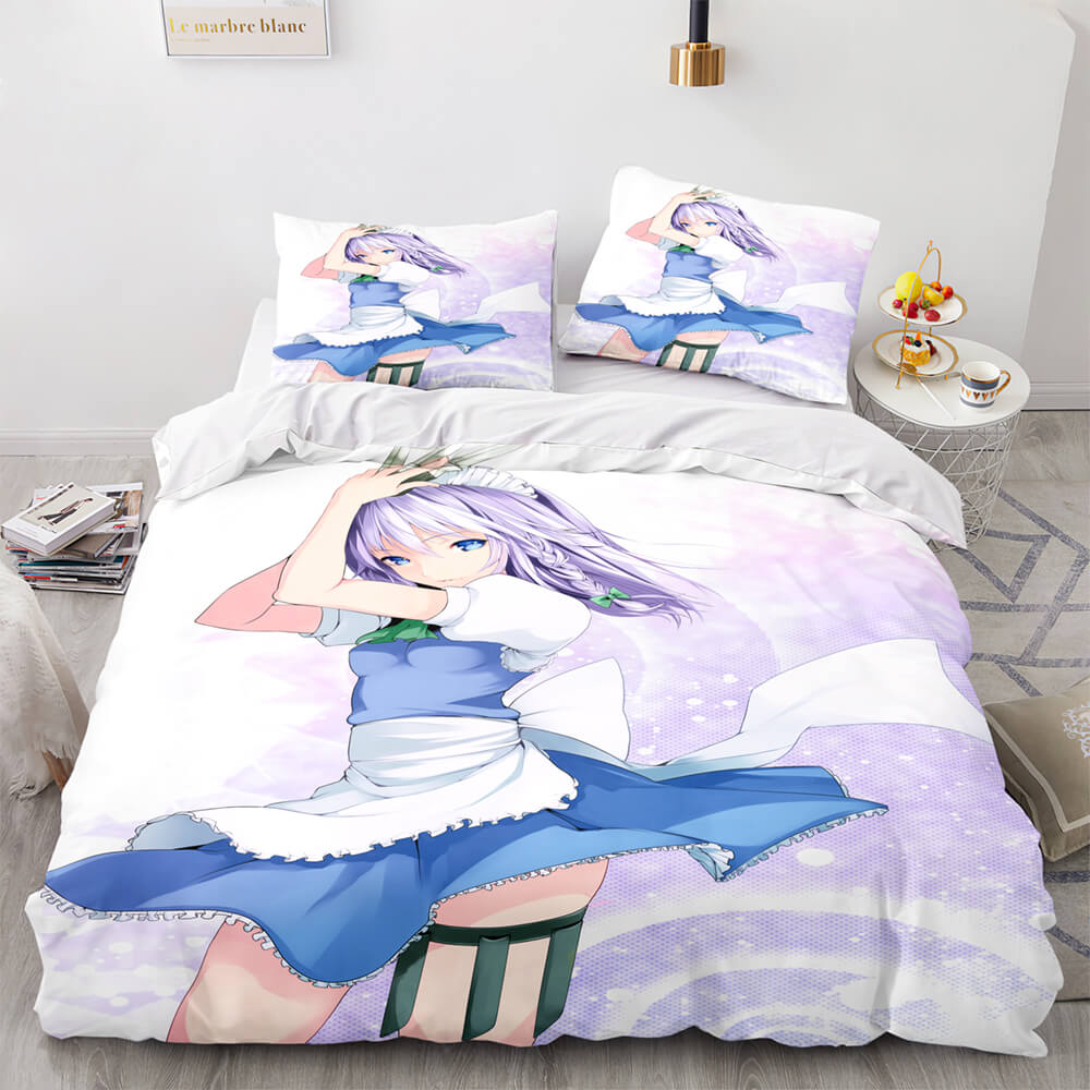 Japan Maid Bedding Set Cosplay Quilt Covers Room Decoration (Online Order Only)