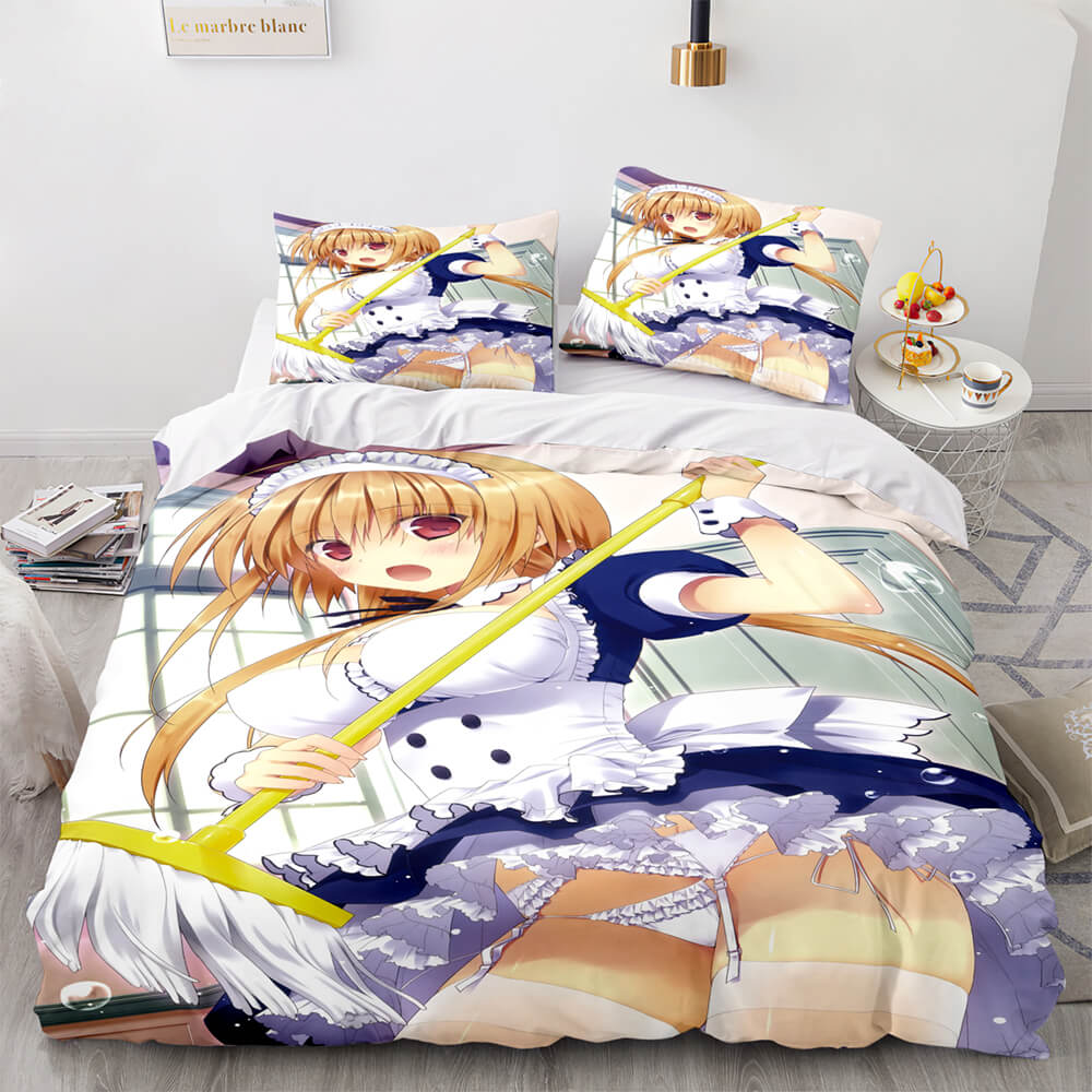 Japan Maid Cute Loli Cosplay Bedding Set Quilt Covers Without Filler (Online Order Only)