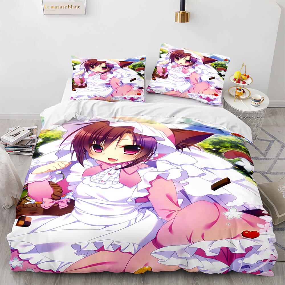 Japan Maid Cute Loli Cosplay Bedding Set Quilt Covers Without Filler (Online Order Only)
