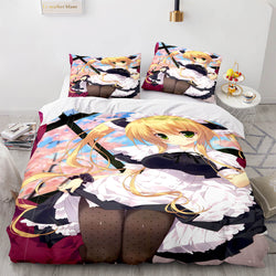 Japan Maid Cute Loli Cosplay Bedding Set Quilt Covers Without Filler (Online Order Only)