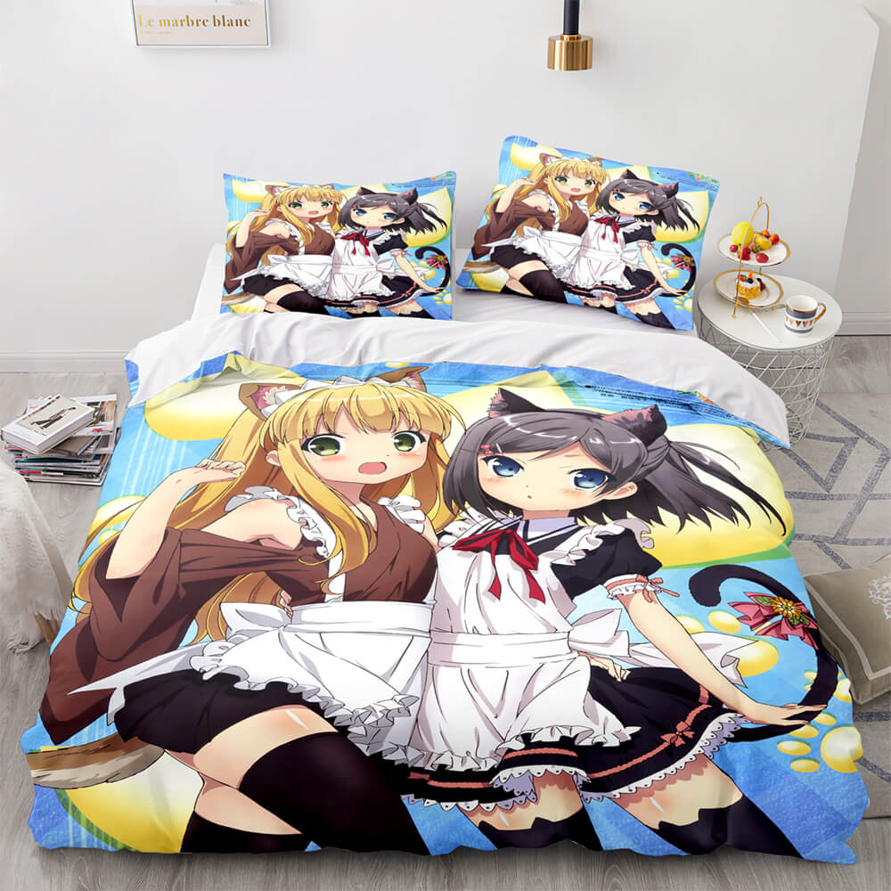 Japan Maid Cute Loli Cosplay Bedding Set Quilt Covers Without Filler (Online Order Only)