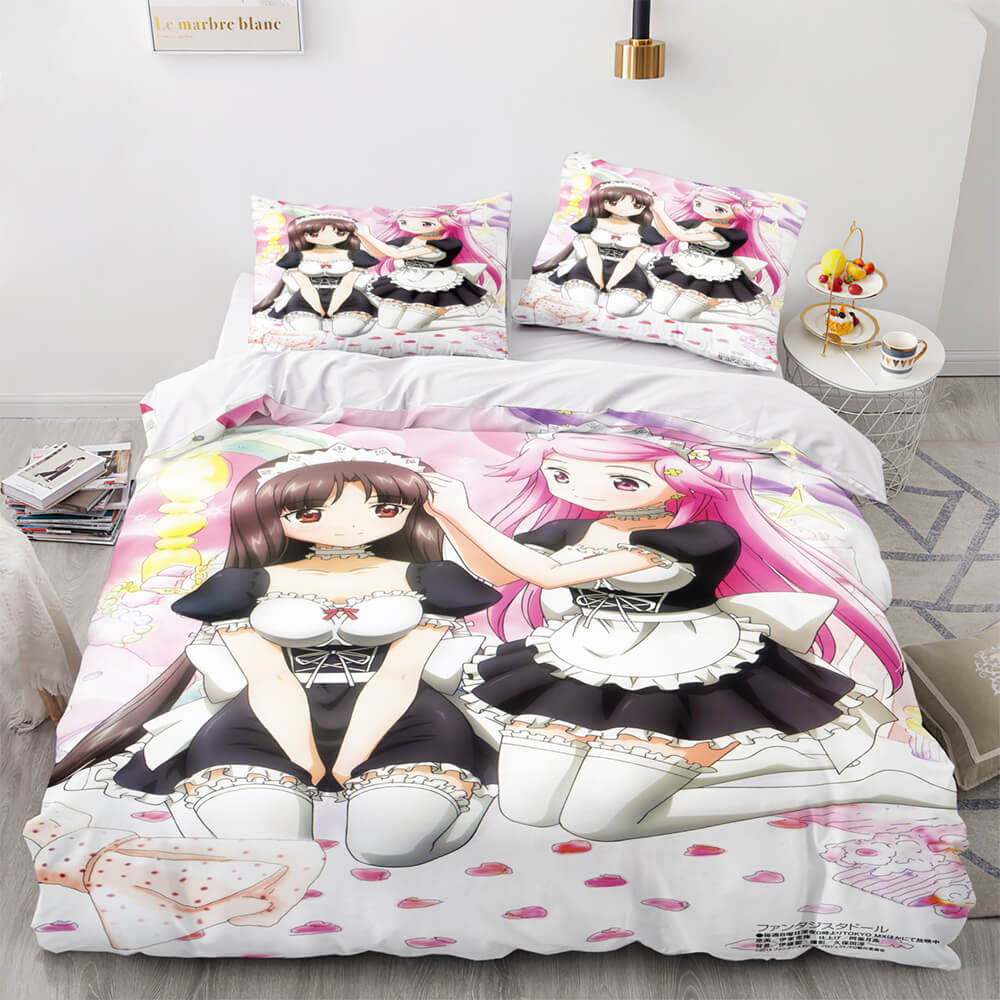 Japan Maid Cute Loli Cosplay Bedding Set Quilt Covers Without Filler (Online Order Only)