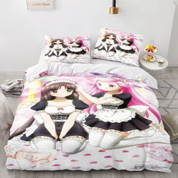 Japan Maid Cute Loli Cosplay Bedding Set Quilt Covers Without Filler (Online Order Only)