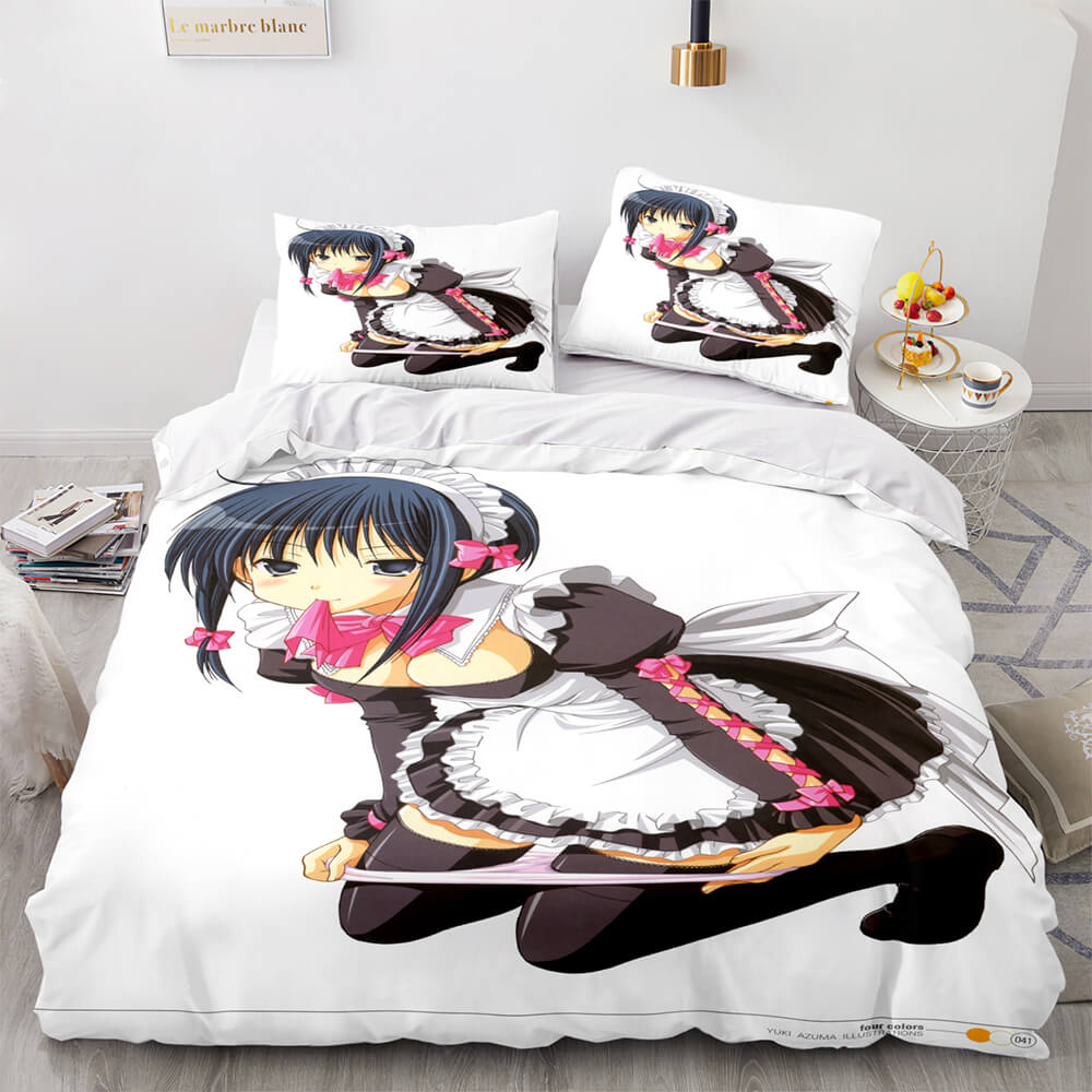Japan Sexy Lady Maid Cosplay Bedding Set Quilt Covers Without Filler (Online Order Only)
