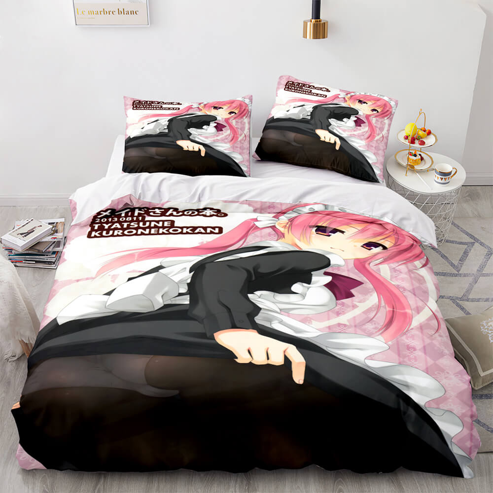 Japan Sexy Lady Maid Cosplay Bedding Set Quilt Covers Without Filler (Online Order Only)