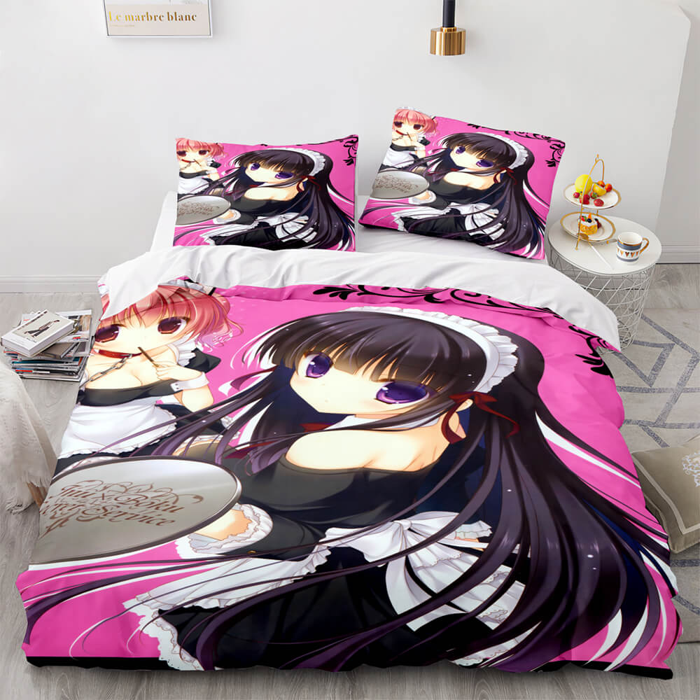 Japan Sexy Lady Maid Cosplay Bedding Set Quilt Covers Without Filler (Online Order Only)