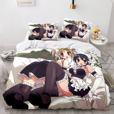 Japan Sexy Lady Maid Cosplay Bedding Set Quilt Covers Without Filler (Online Order Only)