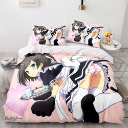 Japan Sexy Lady Maid Cosplay Bedding Set Quilt Covers Without Filler (Online Order Only)