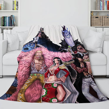 Japanese Cartoon ONE PIECE Throw Flannel Blanket Soft Cozy Bedding Use (Online Order Only)