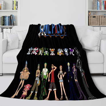 Japanese Cartoon ONE PIECE Throw Flannel Blanket Soft Cozy Bedding Use (Online Order Only)
