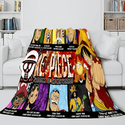 Japanese Cartoon ONE PIECE Throw Flannel Blanket Soft Cozy Bedding Use (Online Order Only)