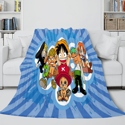 Japanese Cartoon ONE PIECE Throw Flannel Blanket Soft Cozy Bedding Use (Online Order Only)