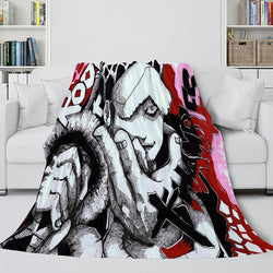 Japanese Cartoon ONE PIECE Throw Flannel Blanket Soft Cozy Bedding Use (Online Order Only)