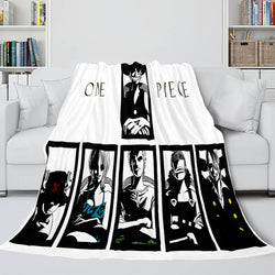 Japanese Cartoon ONE PIECE Throw Flannel Blanket Soft Cozy Bedding Use (Online Order Only)