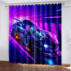Jeep Car Farming Simulator Tractor Curtains Blackout Window Treatments Drapes (Online Order Only)
