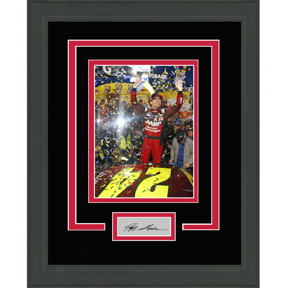 Framed Jeff Gordon Facsimile Laser Engraved Signature Auto 11x14 NASCAR Photo (ONLINE ORDER ONLY)
