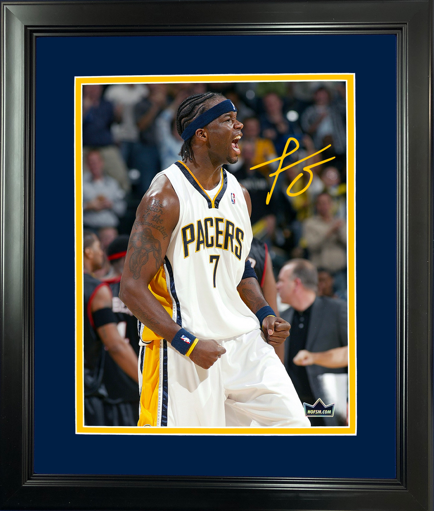 Framed Jermaine O'Neal Facsimile Laser Engraved Signature Auto 11"x14" Basketball Photo HOFSM Holo (ONLINE ORDER ONLY)