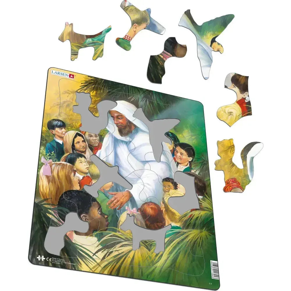 Jesus with the Kids 33 Piece Tray Jigsaw Puzzle Larsen