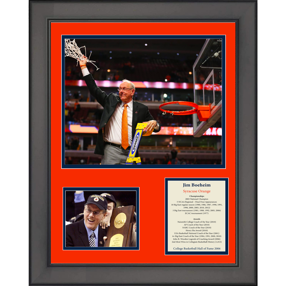 Framed Jim Boeheim Hall of Fame Syracuse Orange NCAA Basketball 11"x14" Three Photo Collage (ONLINE ORDER ONLY)