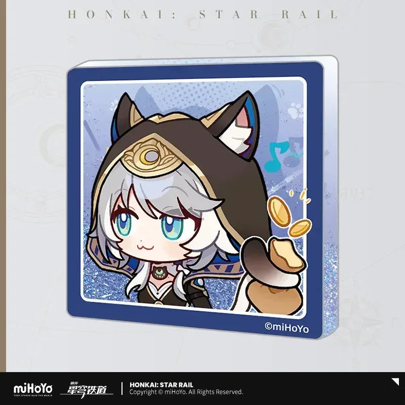 Honkai: Star Rail Pom-Pom Exhibition Series Acrylic Glitter Quicksand Refrigerator Magnets