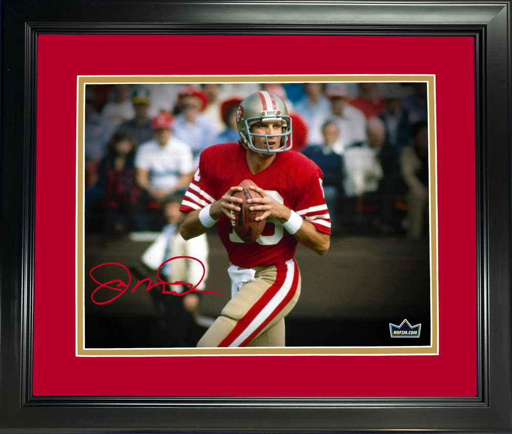 Framed Joe Montana San Francisco 49ers Facsimile Laser Engraved Signature Auto 11"x14" Football Photo HOFSM Holo (ONLINE ORDER ONLY)