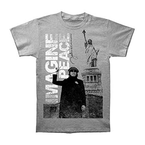 Beatles Men'S Imagine Slim Fit T-Shirt Small Grey [T-Shirt] (ONLINE ORDER ONLY)