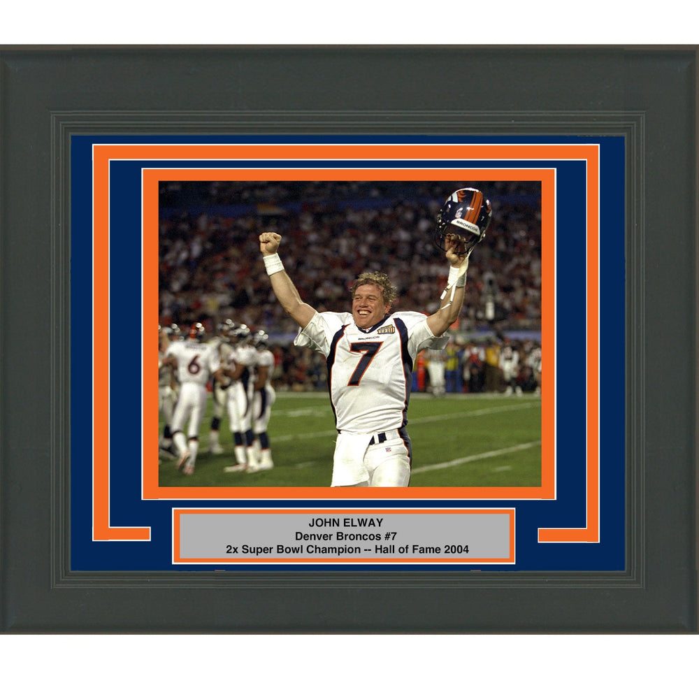Framed John Elway Denver Broncos 8x10 Football Photo (ONLINE ORDER ONLY)