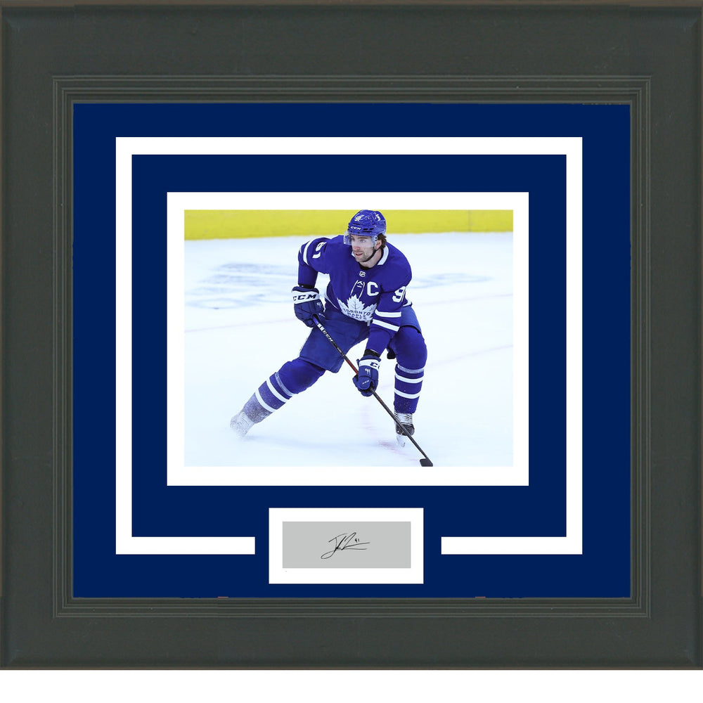 Framed John Tavares Facsimile Laser Engraved Signature Auto Toronto Maple Leafs 11x14 Hockey Photo (ONLINE ORDER ONLY)