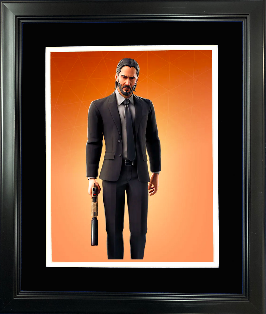 Framed John Wick Legendary Fortnite Skin 11"x14" Video Game Photo (ONLINE ORDER ONLY)