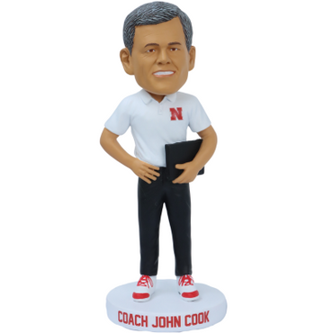 John Cook Nebraska Cornhuskers Coach Bobblehead (Presale) (ONLINE ORDER ONLY)