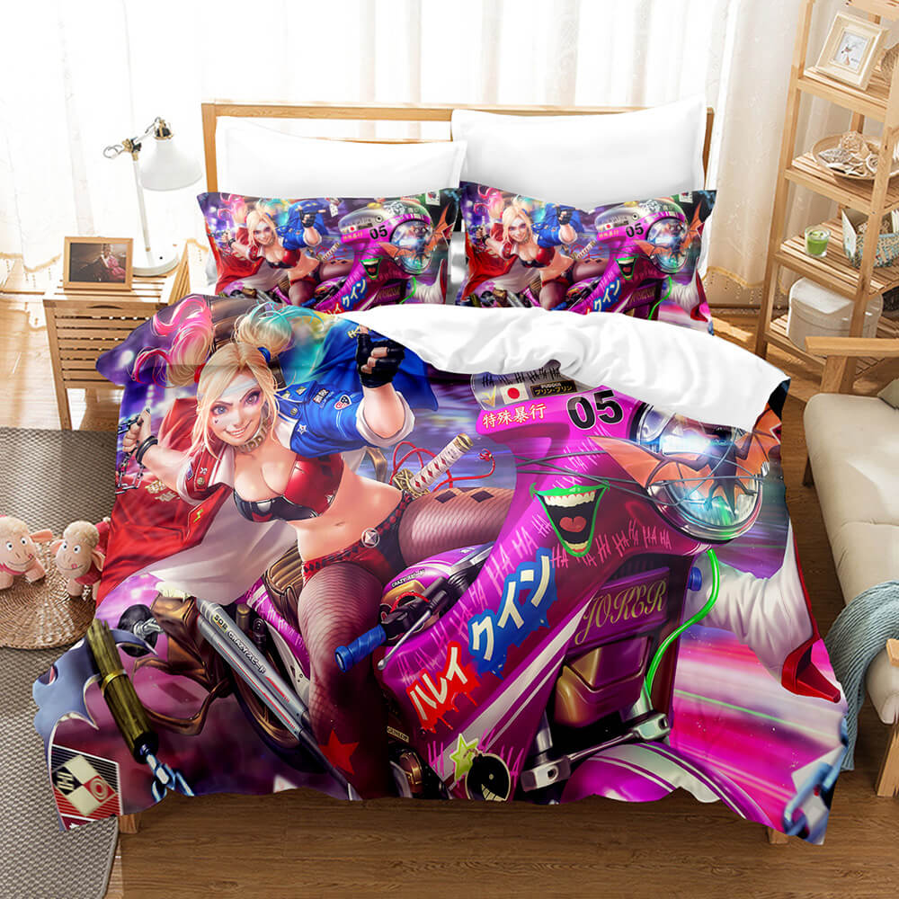 Joker Harley Quinn Cosplay Bedding Set Quilt Cover Without Filler (Online Order Only)