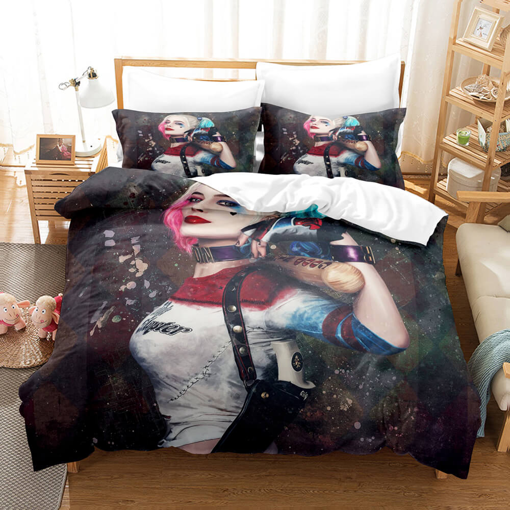 Joker Harley Quinn Cosplay Bedding Set Quilt Cover Without Filler (Online Order Only)