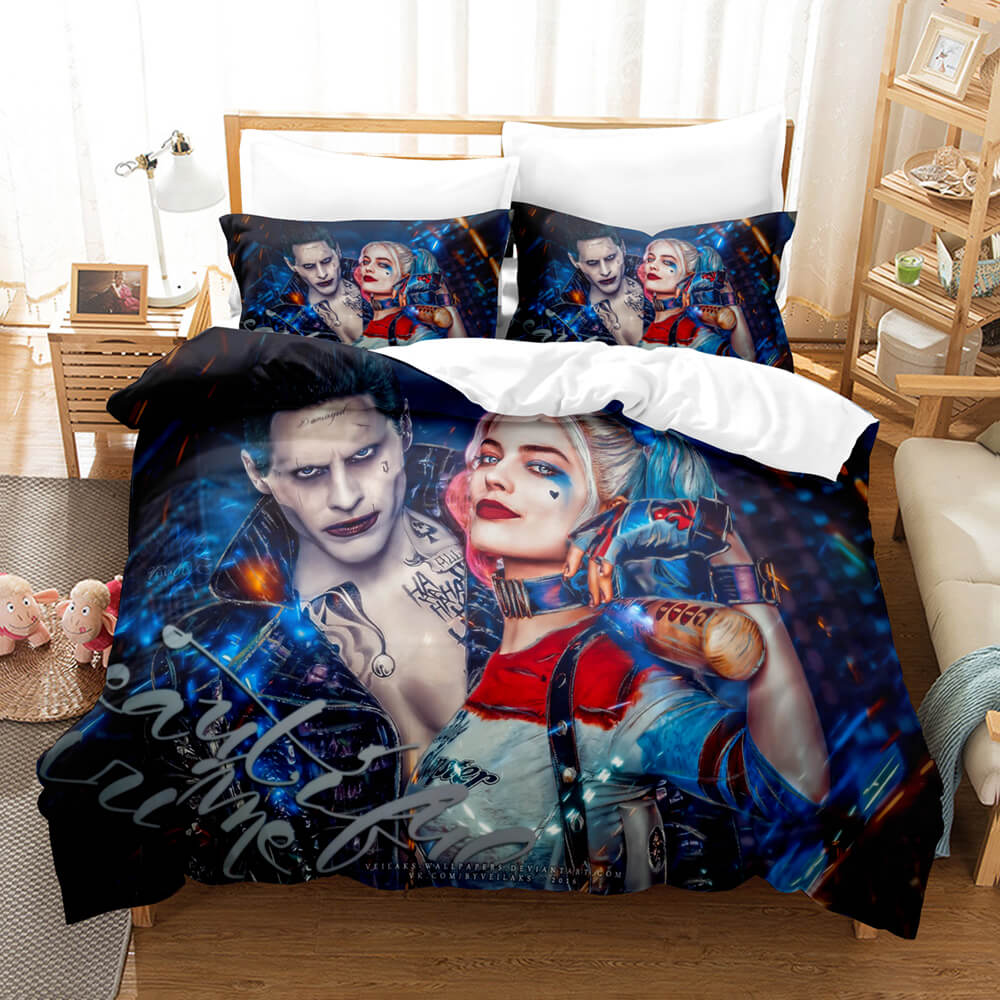 Joker Harley Quinn Cosplay Bedding Set Quilt Cover Without Filler (Online Order Only)