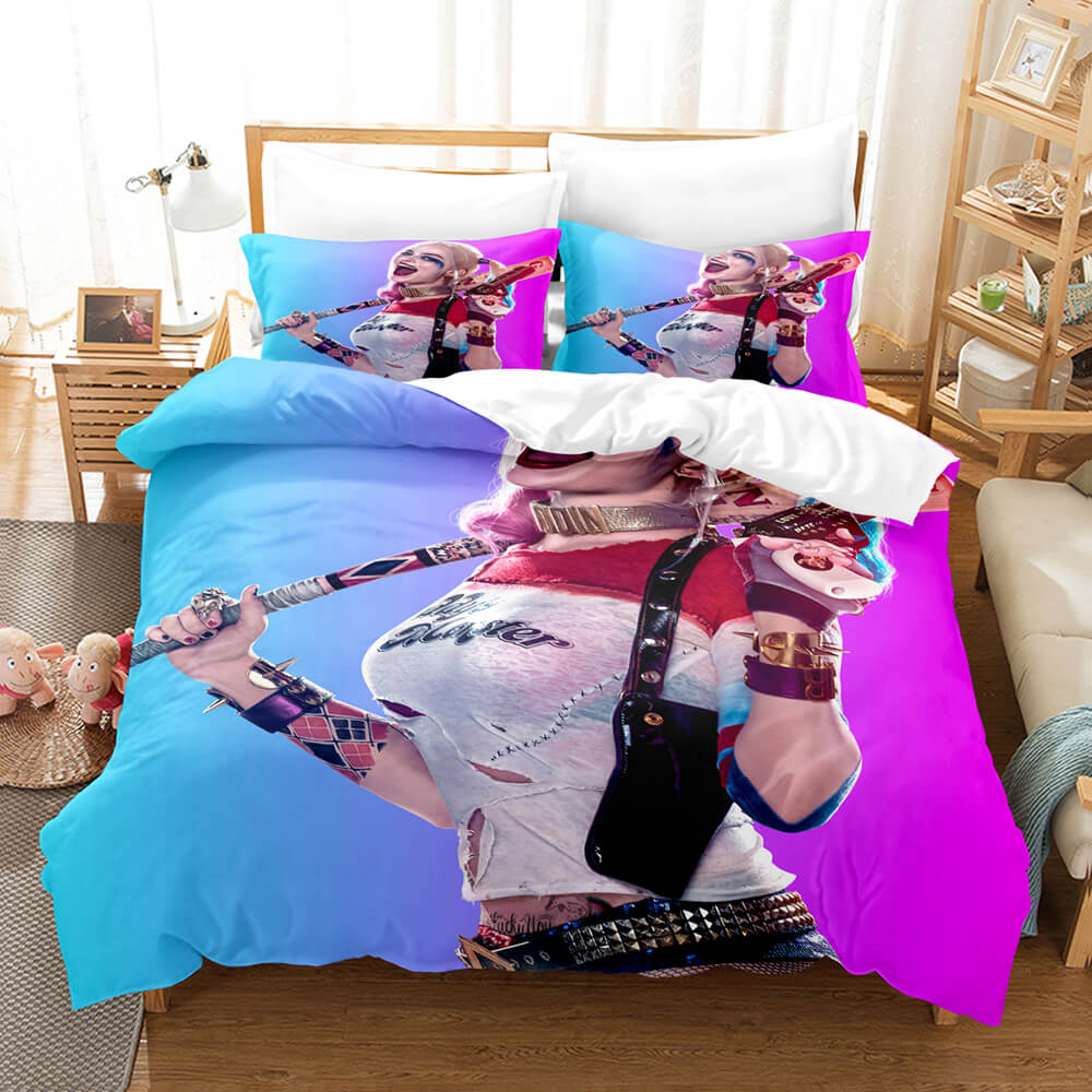 Joker Harley Quinn Cosplay Bedding Set Quilt Cover Without Filler (Online Order Only)