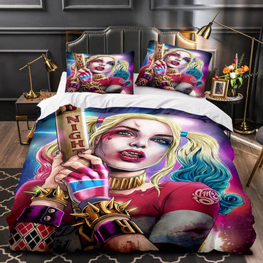 Joker Suicide Squad Harley Quinn Bedding Set Quilt Duvet Cover Sets (Online Order Only)