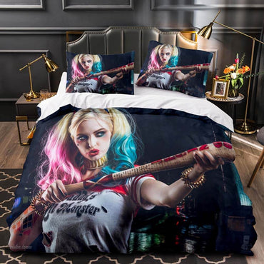 Suicide Squad Harley Quinn Deadpool Bedding Set Quilt Duvet Cover Sets (Online Order Only)
