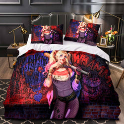 Joker Suicide Squad Harley Quinn Bedding Set Quilt Duvet Cover Sets (Online Order Only)