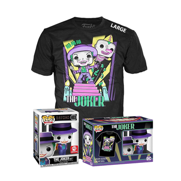 Funko POP! & Tee: Batman 1989 - The Joker with Megaphone (Metallic) Alliance Entertainment Exclusive - Size Large (ONLINE ORDER ONLY)