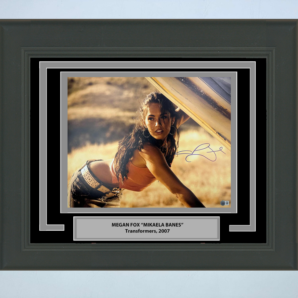 Framed Autographed/Signed Megan Fox Mikaela Banes Transformers 16x20 Photo Beckett BAS COA