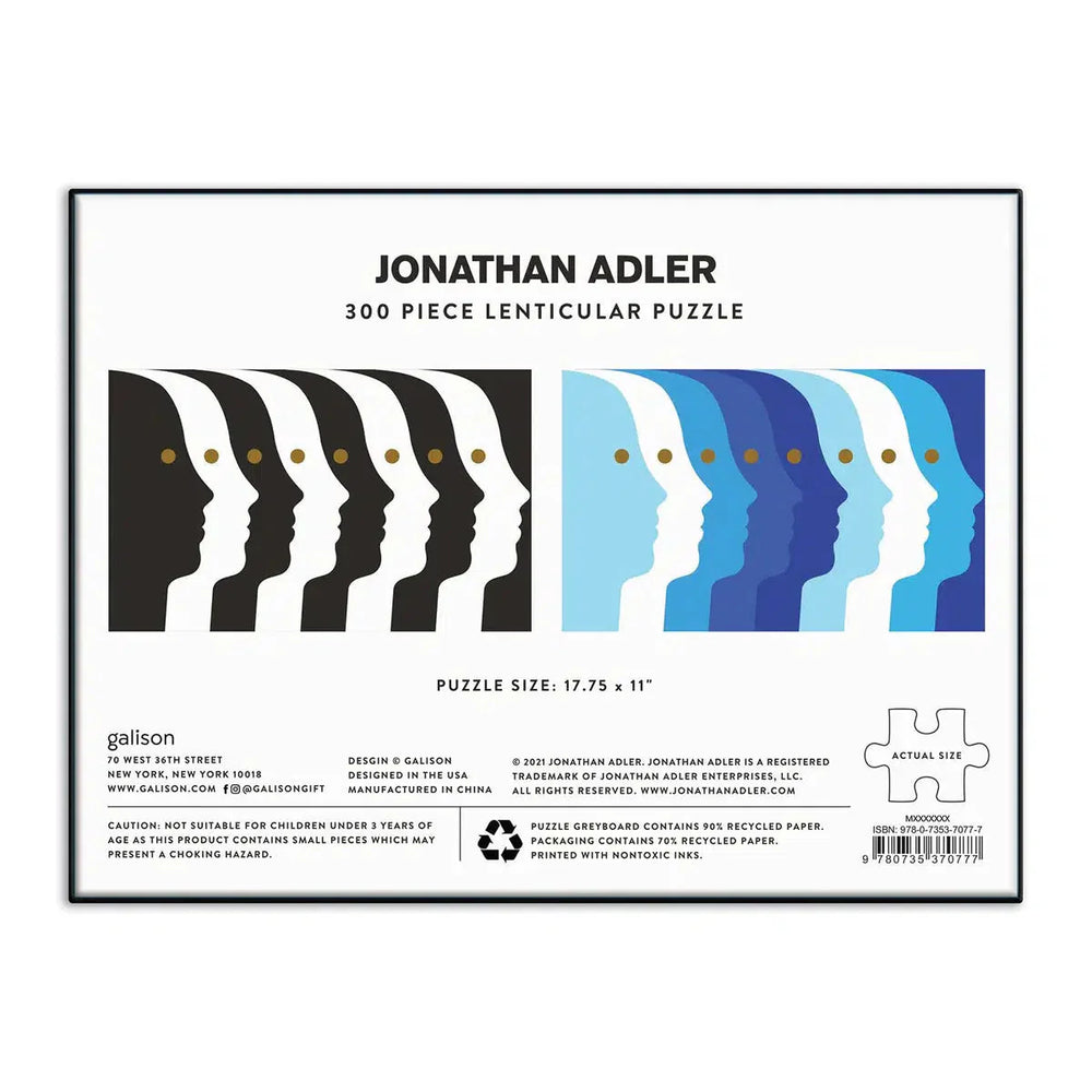 Jonathan Adler Atlas 300 Piece Lenticular Jigsaw Puzzle Galison (ONLINE ORDER ONLY)