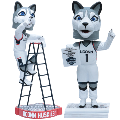 Jonathan the Husky Connecticut Huskies Mascot 2023 NCAA Men's Basketball National Champions Bobbleheads (ONLINE ORDER ONLY)