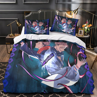 Jujutsu Kaisen Bedding Set Quilt Duvet Cover Without Filler (Online Order Only)