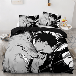 Jujutsu Kaisen Cosplay Bedding Sets Soft Quilt Covers Without Filler (Online Order Only)