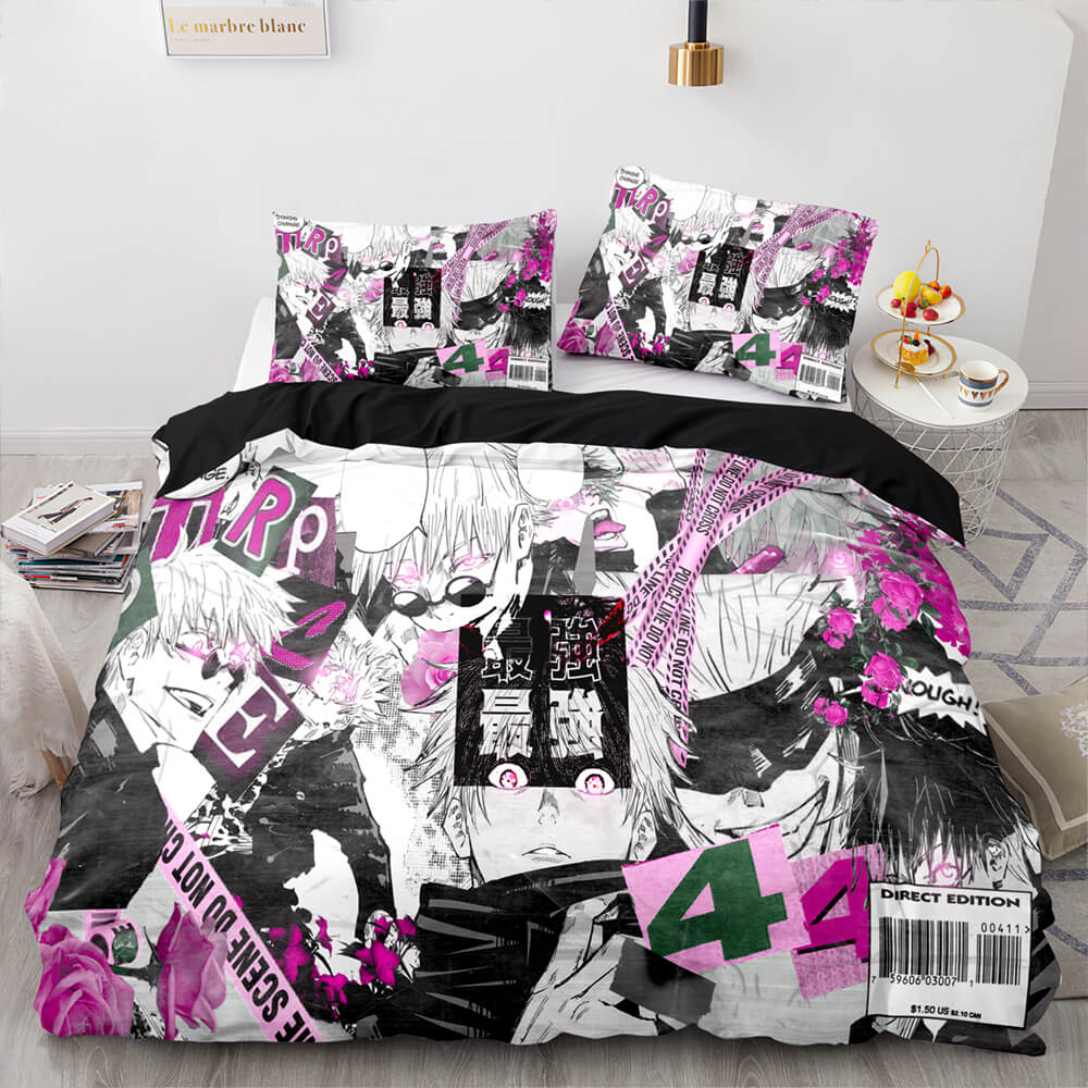 Jujutsu Kaisen Cosplay Bedding Sets Soft Quilt Covers Without Filler (Online Order Only)