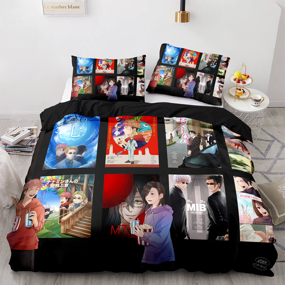 Jujutsu Kaisen Cosplay Bedding Sets Soft Quilt Covers Without Filler (Online Order Only)
