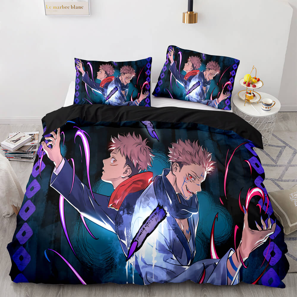 Jujutsu Kaisen Cosplay Bedding Sets Soft Quilt Covers Without Filler (Online Order Only)